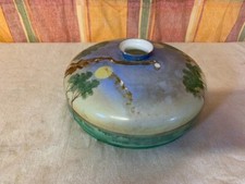 Ancienne Suspension de Lampe en OPALINE de Couleurs  Année 30