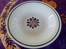 Plat Rond Creux Faiencerie du Rhone Labrut Frères Bagatelle Boule de Noël 28cm