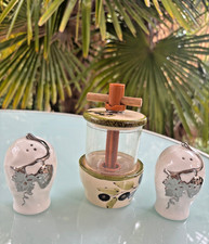 Moulin à herbes de Provence + Salière Poivrière vintage céramique
