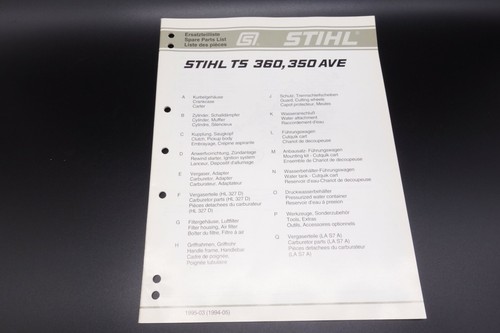 Stihl 360 350 ave liste - ts,