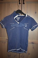 Polo Équitation à manches courtes marque décathlon fouganza bleu 12 ans