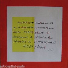 JACQUES VILLEGLE SÉRIGRAPHIE AVEC COLLAGE SIGNÉE AU CRAYON HANDSIGNED SILKSCREEN