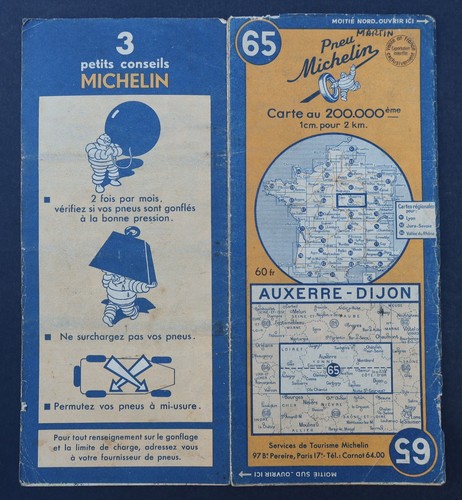 Carte michelin auxerre - michelin, n°65