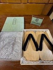 Rare sandales vintage japonaises en bois Geta artisanat traditionnel 9,53 en ...