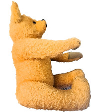 Ours en peluche avec les  yeux de verre année 1920 ou 1930 haut 57 cm