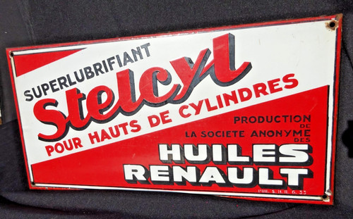 Huiles renault stelcyl plaque - stelcyl,