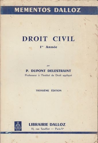 Droit civil 1re - /, annee