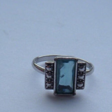 bague tank en métal art déco