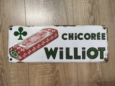 Plaque émaillée ancienne – CHICORÉE EXTRA WILLIOT – publicitaire vintage