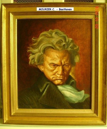 Tableau beethoven huile sur - huile,