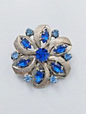 BROCHE ANCIENNE METAIL COULEUR