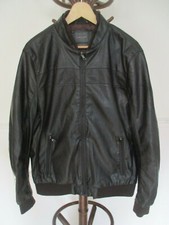 VESTE HOMME ZARA HOMME MARRON PVC FAUX CUIR MANTEAU UK TAILLE 42" POITRINE