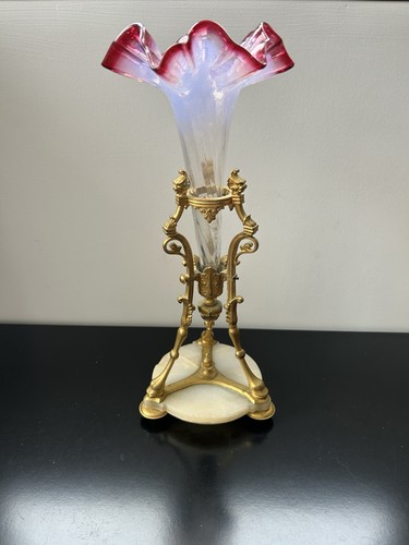 Vase cornet ancien verre - vase,