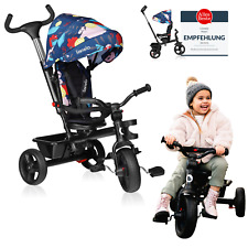 Tricycle 2 en 1 avec tige de poussée de 18 mois à 25kg LIONELO Hairi? Bleu