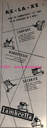 Publicite lambretta relaxe - publicite,
