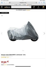 Housse moto DXR First L universel grise