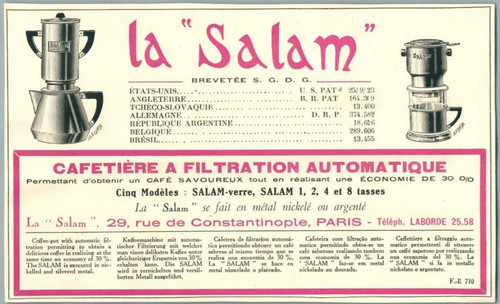 Salam cafetiere filtration - la,