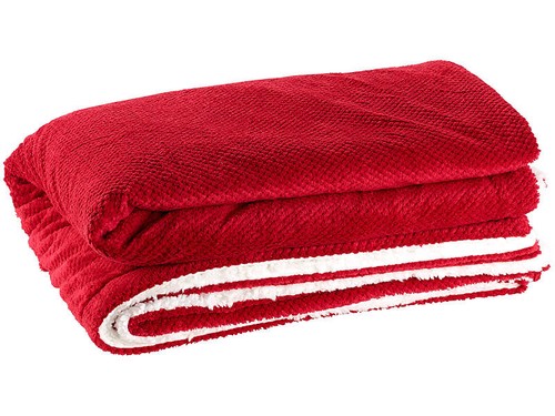 Couverture avec fausse - , peau