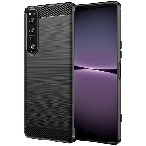 Housse carbone pour - en, sony