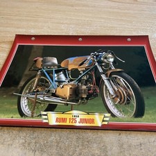 Rumi 125 junior 1959 fiche carte moto passion collection Atlas
