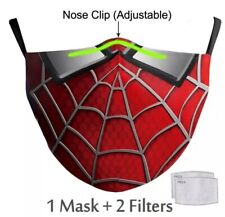 Masques Spiderman Avengers Tissu Lavable et réutilisable Avec Filtre 