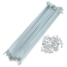 36 Rayons vélo 14G 152mm acier carbone galvanisé argent pour roue vélo