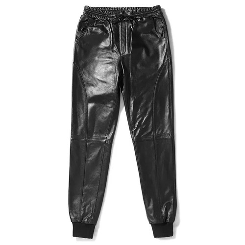 Pantalon jogging cuir - de, en