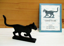 Figurine chat en métal de