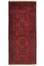 Afghan Tissé à la Main Orientteppich186x80cm-Top Etat,Chinois,Tapis,Tapis ,Rouge