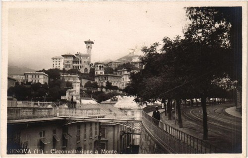 Cpa genova circonvallazione - ak,