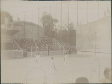 France, Paris, Jeux de Pelote Basque, Boulevard Bineau, ca.1905, Vintage citrate