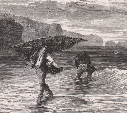1880 gravure pêche - 1880,