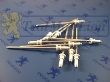 Jeu de 10 rivets diamètre 2,4 Peugeot 205 (enjoliveurs portes et volet AR, etc.)