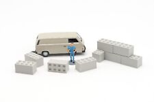 10 blocs béton type lego 160cm H0 1:87 HO Diorama Train Marchandise LVM