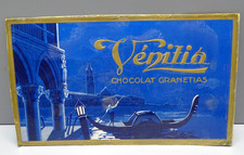 -PLAQUE PUBLICITAIRE CARTONNEE CHOCOLAT GRANETIAS VENITIA (ANCIEN ESCOFFIER)  D