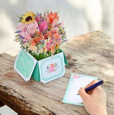 Carte bouquet de fleurs pop-up