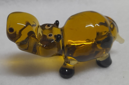 Hippopotame verre murano - hippopotame, de