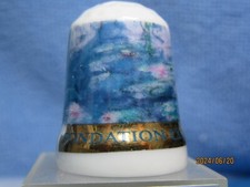 Dé à coudre  en porcelaine " Fondation Claude Monet Giverny " thimble/ Fingerhut
