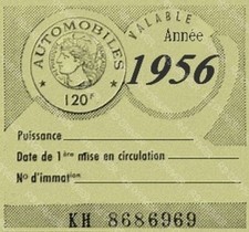 vignette autocollante 1956