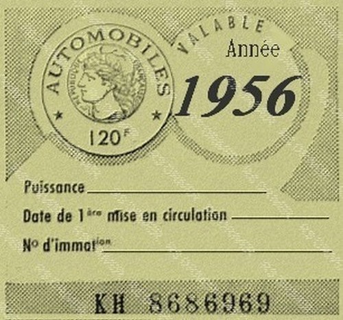 Vignette autocollante 1956 - autocollante,