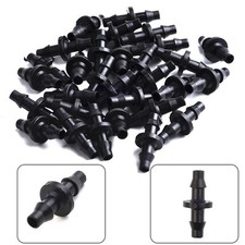 100PCS 2-Way 4/7mm Goutte Irrigation Tuyau Raccord Arrosage 1/4 Barbelé Raccord