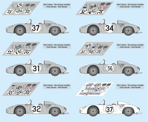 Décal porsche 718 rsk mans - porsche,