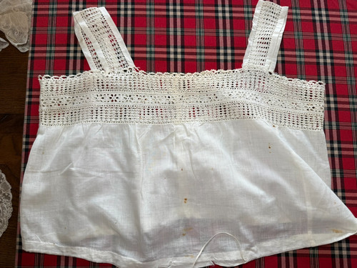 Dentelle ancienne caraco - dentelle,