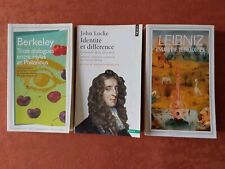BERKELEY Dialogue Hylas Philonous LOCKE Identité et différence LEIBNIZ Théodicée