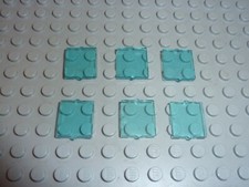 6 x LEGO plane TrLtBlue Glass for Window ref 60601 / 3181 7738 7732 7739 7213 
