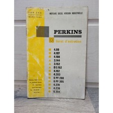 Perkins Moteur diesel Serie industrielle - Manuel Livret Entretien
