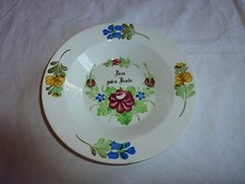 Assiette décor fleurs de Villeroy & Boch Wallerfangen "Dem guten Kinde"