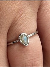 Bague labradorite argentée - bague,