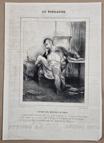 Lithographie caricature xixeme - caricature,