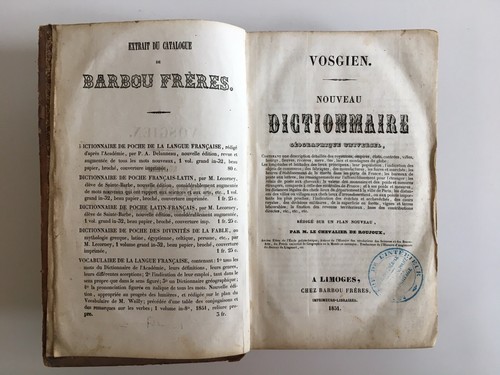 Vosgien nouveau dictionnaire - vosgien,